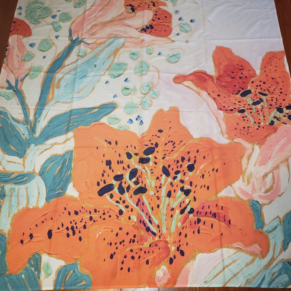 Society 6  Fabric Panel Wall Hanging 51 x 58 "Tropical Flower" New